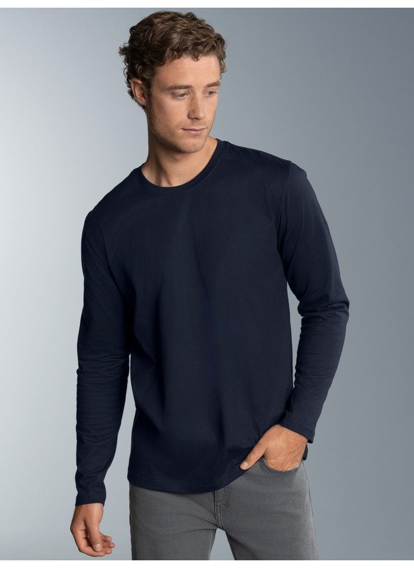 Trigema T-Shirt TRIGEMA Langarmshirt aus 100% Baumwolle (1-tlg)