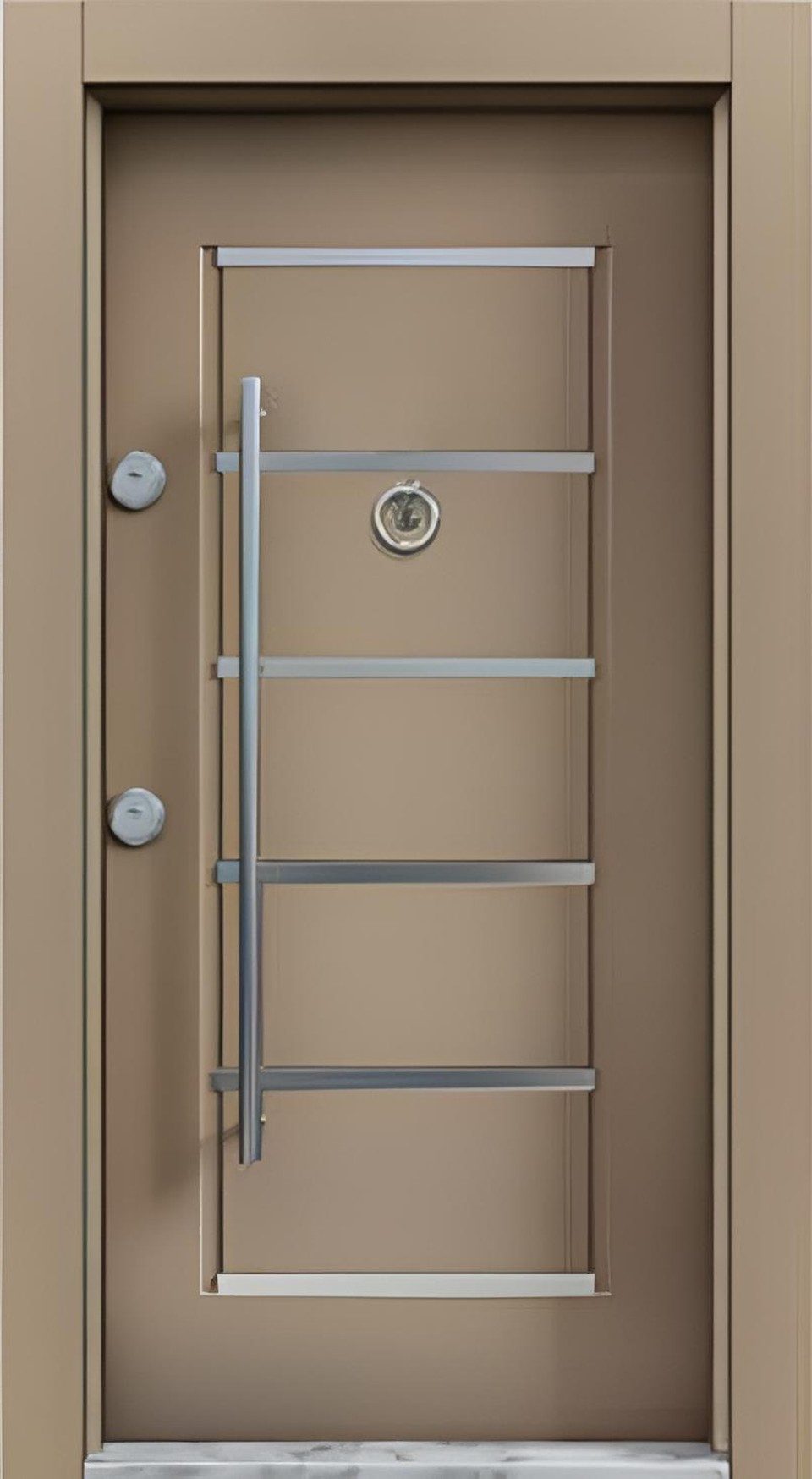 Xlmoebel Haustür Beige Designer Metalltür - Hochwertige Eingangslösung, Made in Europa