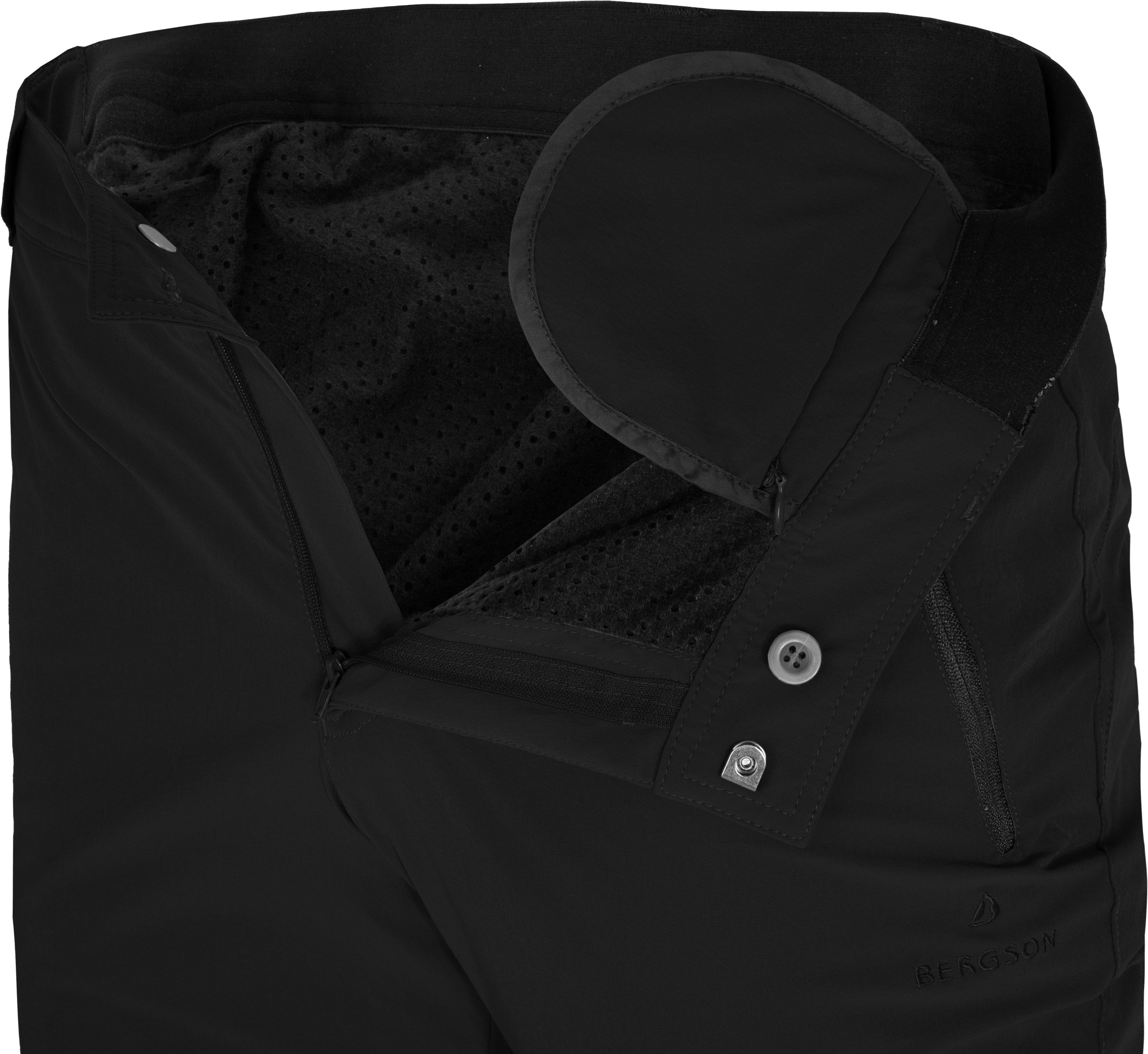 Bergson Outdoorhose RITAMÄKI COMFORT Damen Winter-Wanderhose, warm gefüttert, elastisch, Kurzgrößen, schwa