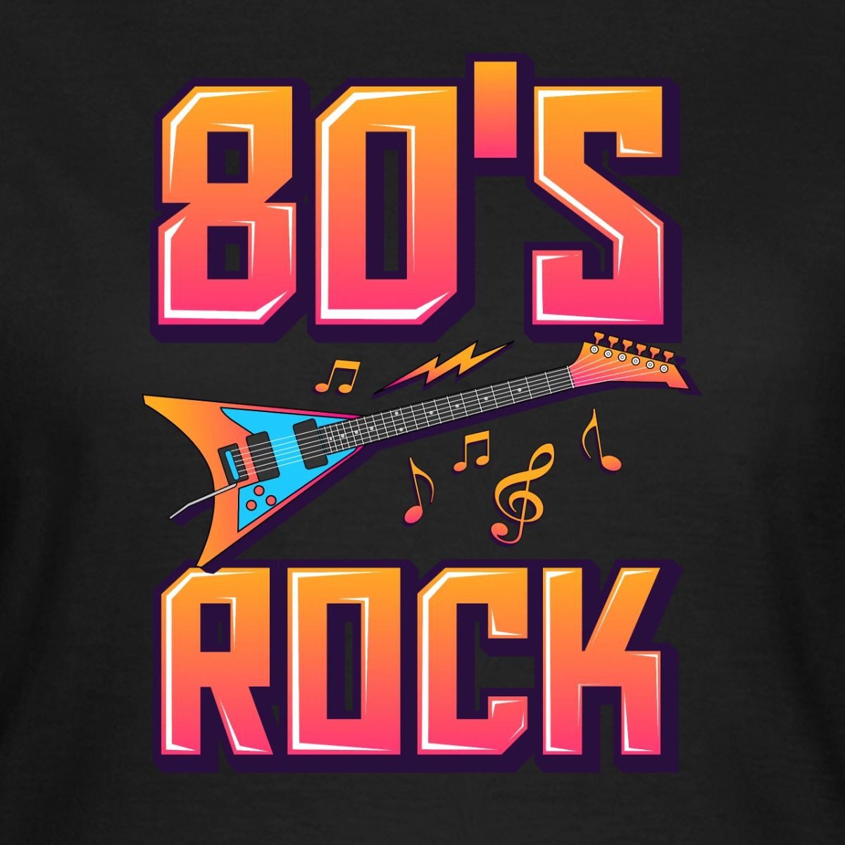 Spreadshirt T-Shirt 80's Rock Vibe 80er Jahre Retro Frauen T-Shirt (1-tlg) Slim Fit, fällt klein aus