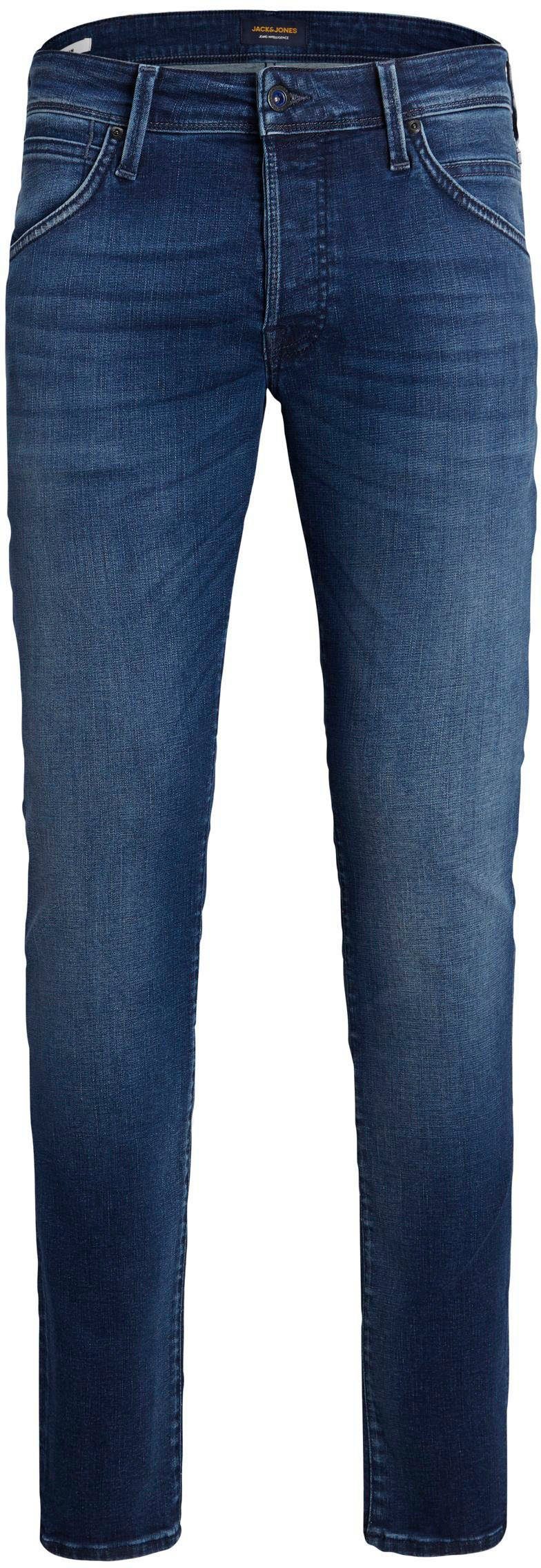 Jack & Slim-fit-Jeans JJFOX dark-blue-denim Jones JJIGLENN JOS 50SPS 047