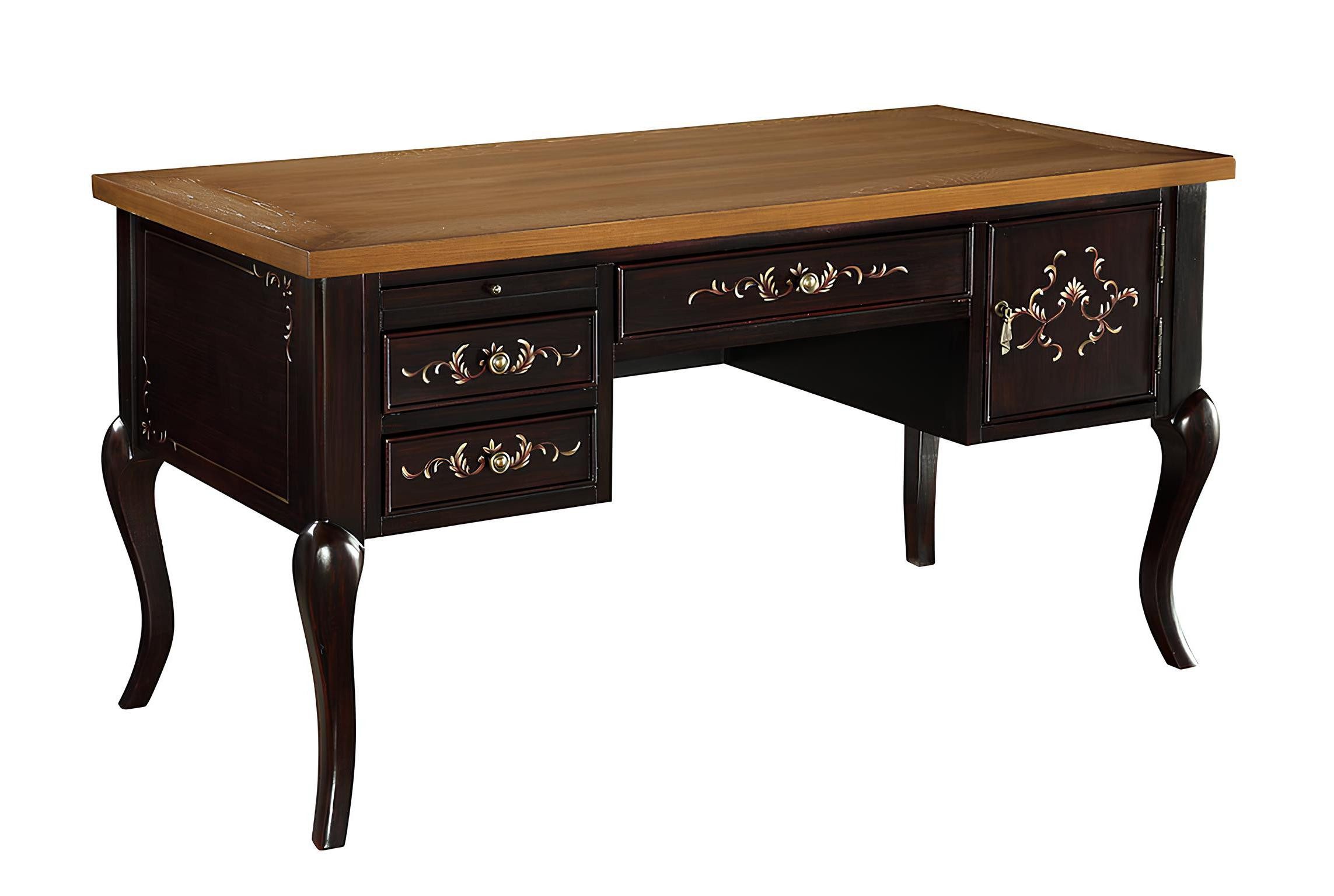 Xlmoebel Schreibtisch Eleganter Sekretär im Traditionsstil aus hochwertigem Holz (1-St., Schreibtisch), Hergestellt in Europa
