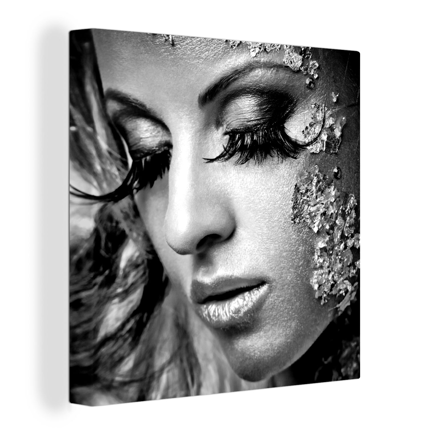 OneMillionCanvasses® Leinwandbild Frau - Gold - günstig online kaufen