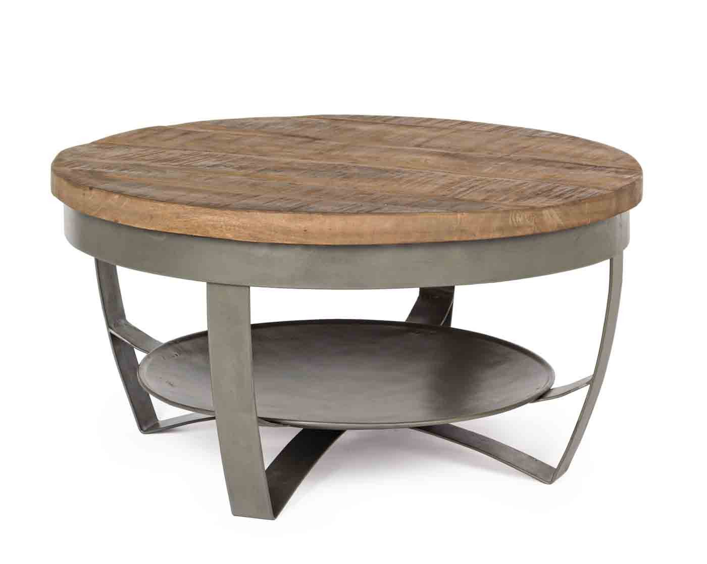 Bizzotto Couchtisch Narvik aus Mangoholz, Ø 65 cm