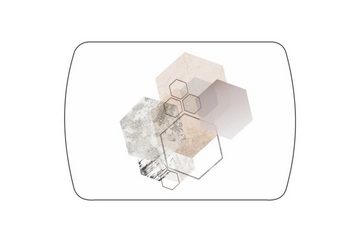 Rodnik Esstisch TG, Motiv: Geometrie, mit ESG-Glasplatte, ausziehbar