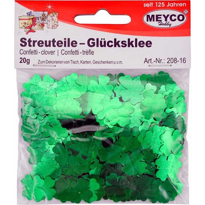MEYCO Hobby Streudeko Streuteile -Glücksklee- 20g grün