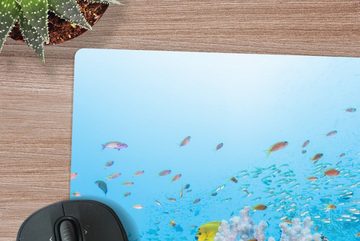 MuchoWow Gaming Mauspad Farbenfrohe Riffe und Korallen (1-St), Mousepad mit Rutschfester Unterseite, Gaming, 40x40 cm, XXL, Großes