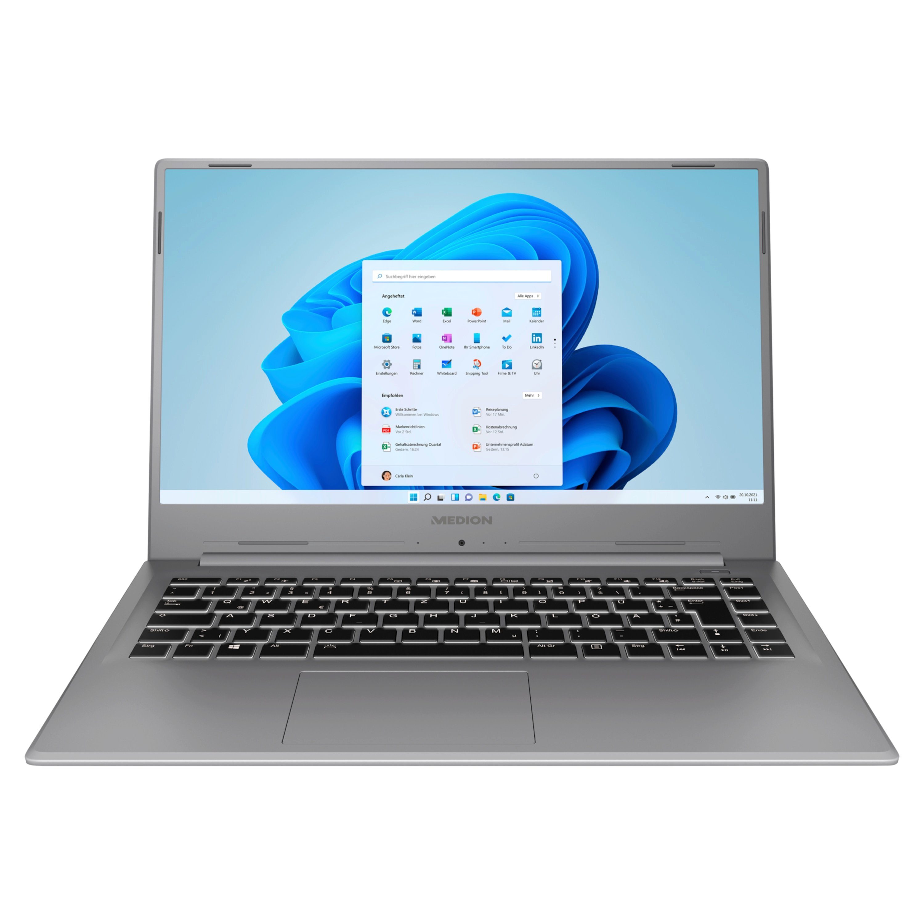 Medion® S15449 Notebook (39.6 cm/15.6 Zoll, Intel Core i5 1135G7, Intel® Iris® Xe, 512 GB SSD, Full-HD Display, 16GB, Windows 11)