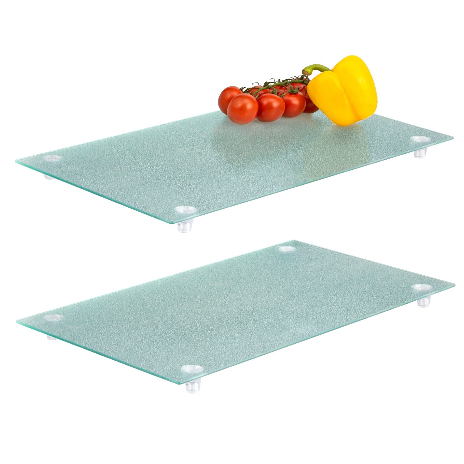 Herd-Abdeckplatte Herdabdeckplatte // 2er Set // Sicherheitsglas // ca. 30 x 3 x 52 cm