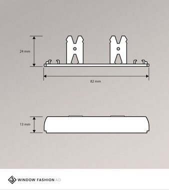 Gardinenbefestigungen Ersatzteile Endkappe 5-spurig, WINDOW FASHION AG, (1-St), HxB 13x83mm