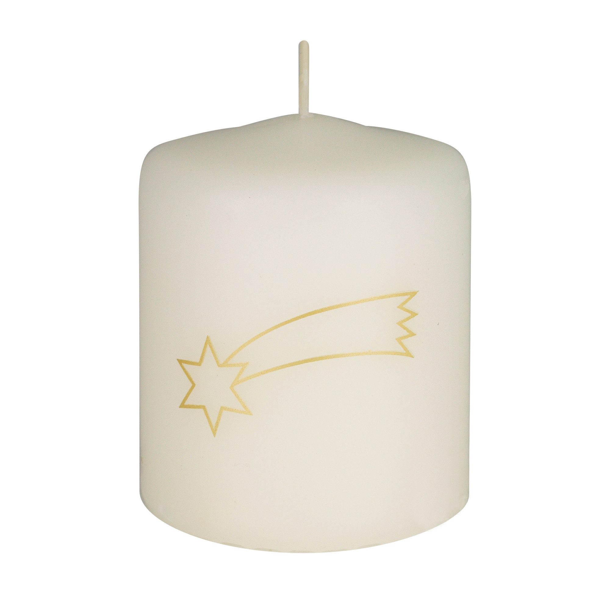 Jaspers Свічки Adventskerze Weihnachtskerze Stern in Gold 60 x Ø 50 mm, 1 Stück