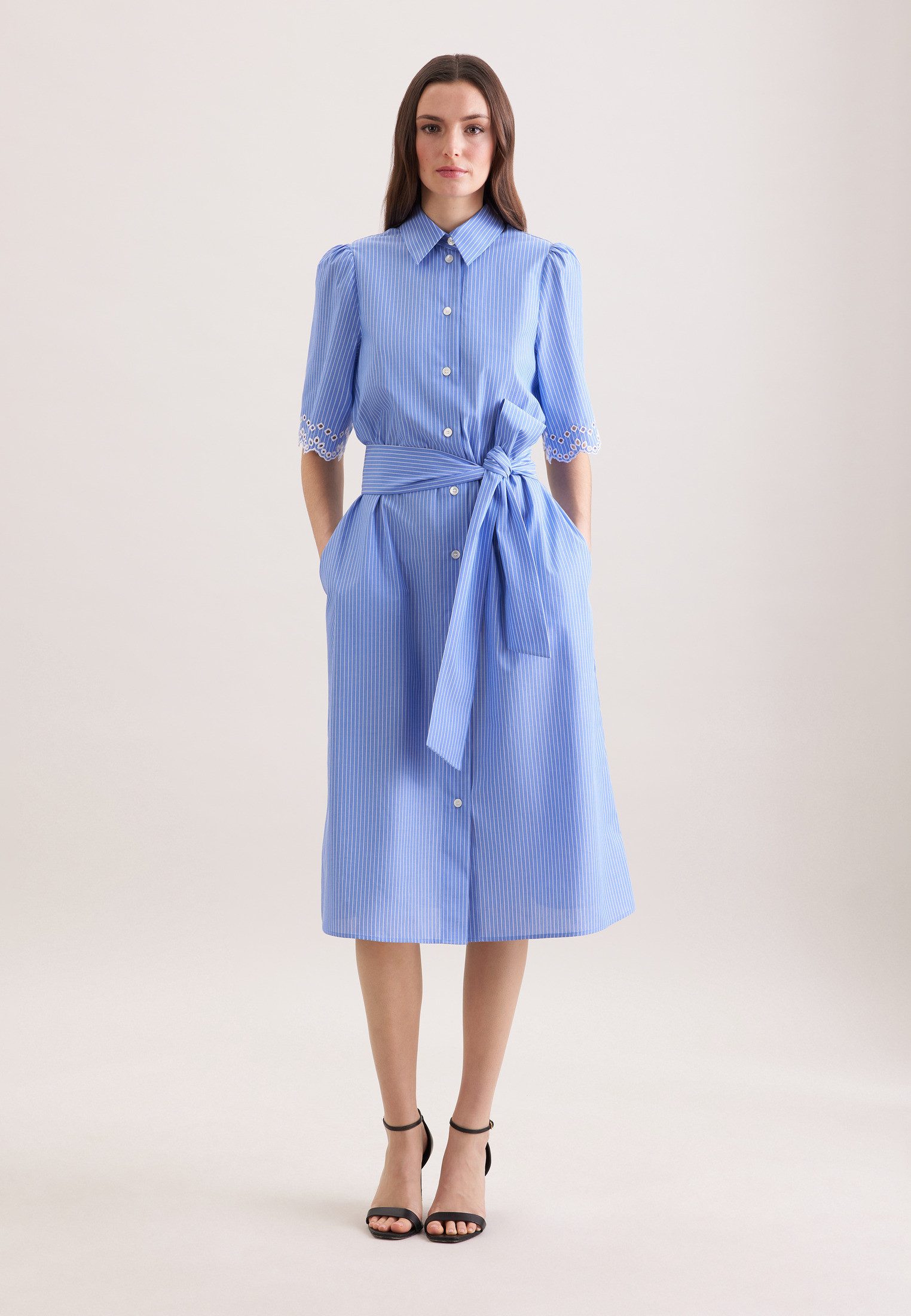 seidensticker Sommerkleid 1/2 Kragen Gestreift