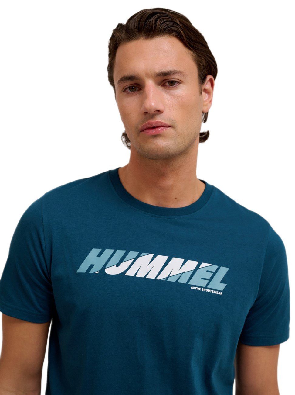 hummel T-Shirt hmlGRAPHIC Bold Logo Tee (Baumwolle) blau Herren günstig online kaufen