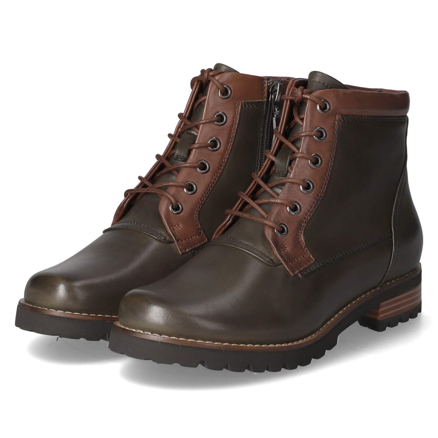 Kaerlek Kaerlek Layla 02/new Muscio/Noce Damen Glattleder grün-kombi Schnür günstig online kaufen