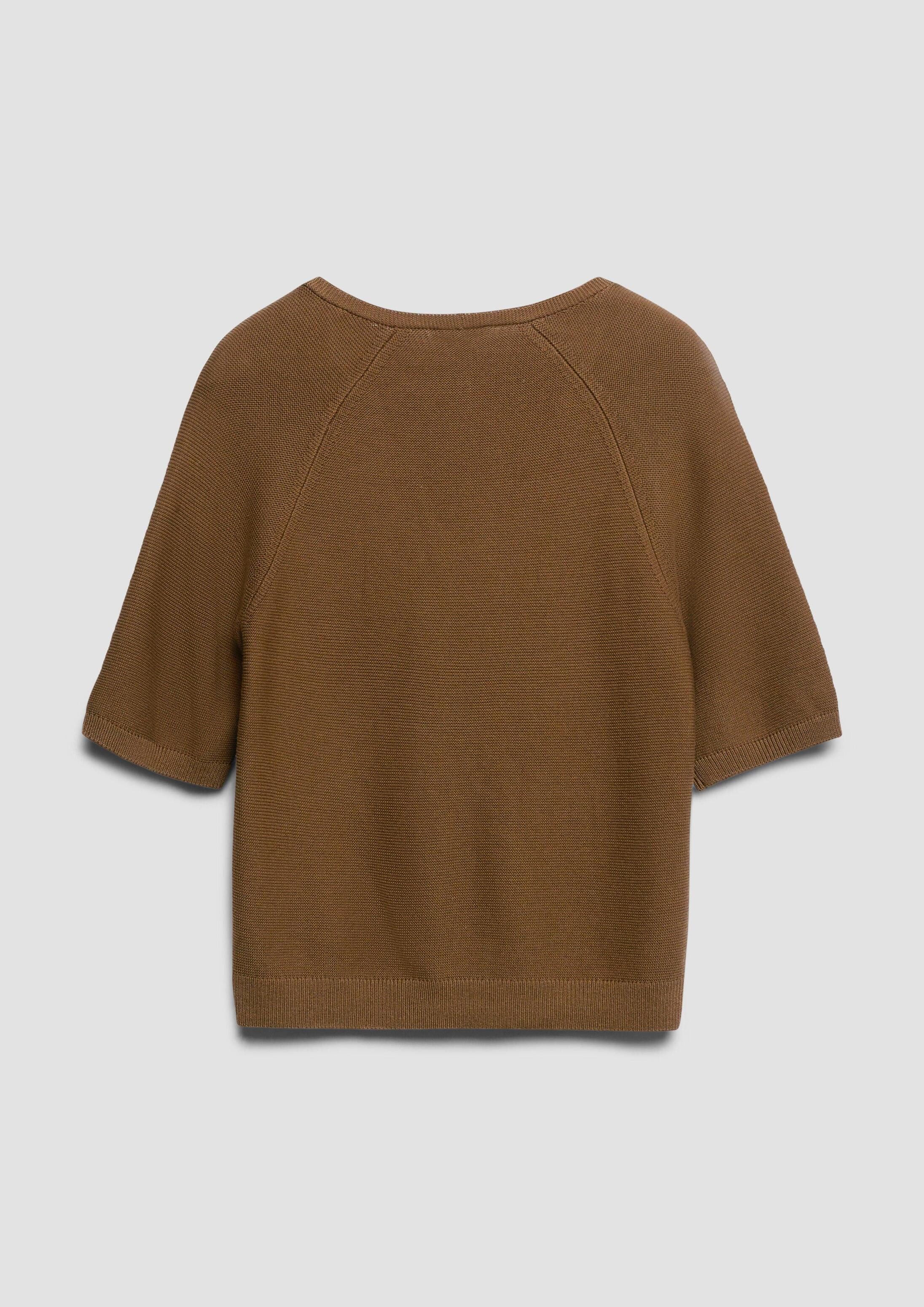 s.Oliver Kurzarmpullover Strickpullover Kurzarm-Strickpullover aus Baumwollmix