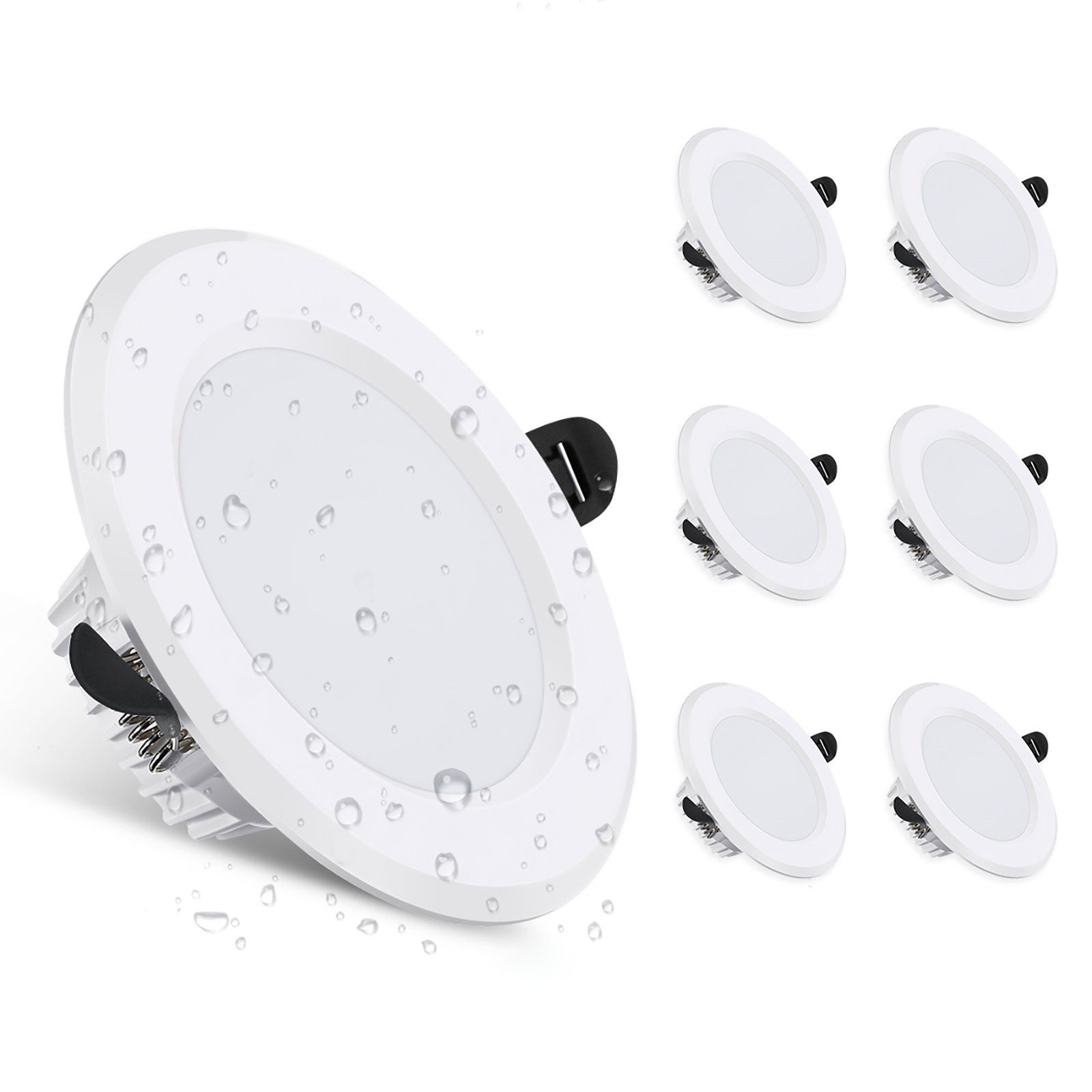 ECSEE LED Einbauleuchte, LED fest integriert, Warmweiß, 30LED, 6W warmweiß, 3000K, 600lm, CRI>85. Reduzierter Preis € 29,99. Unverbindliche Preisempfehlung € 39,99