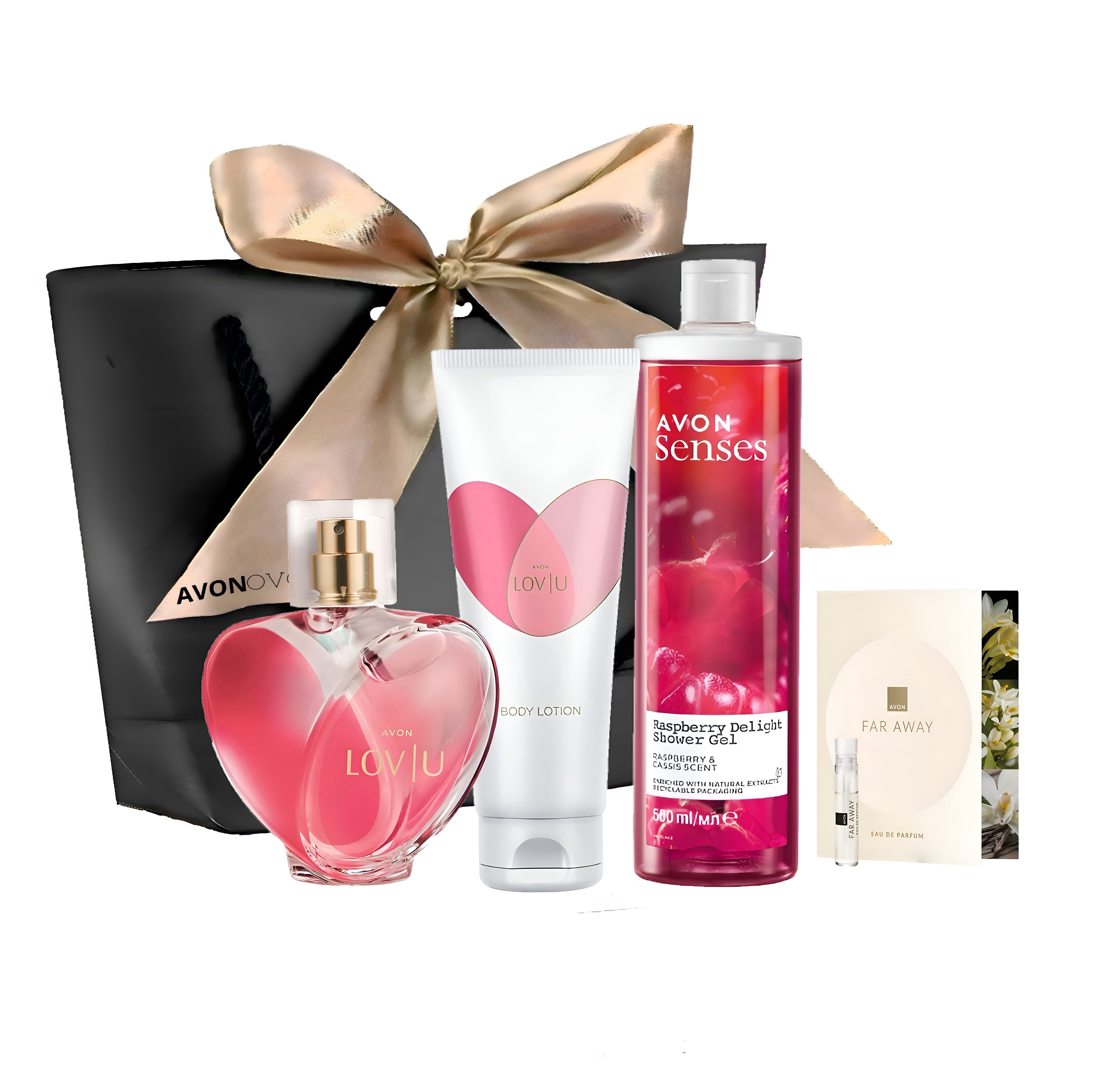 Eau de Parfum Lov U Eau de Parfum, Body Lotion, and Raspberry Shower Gel