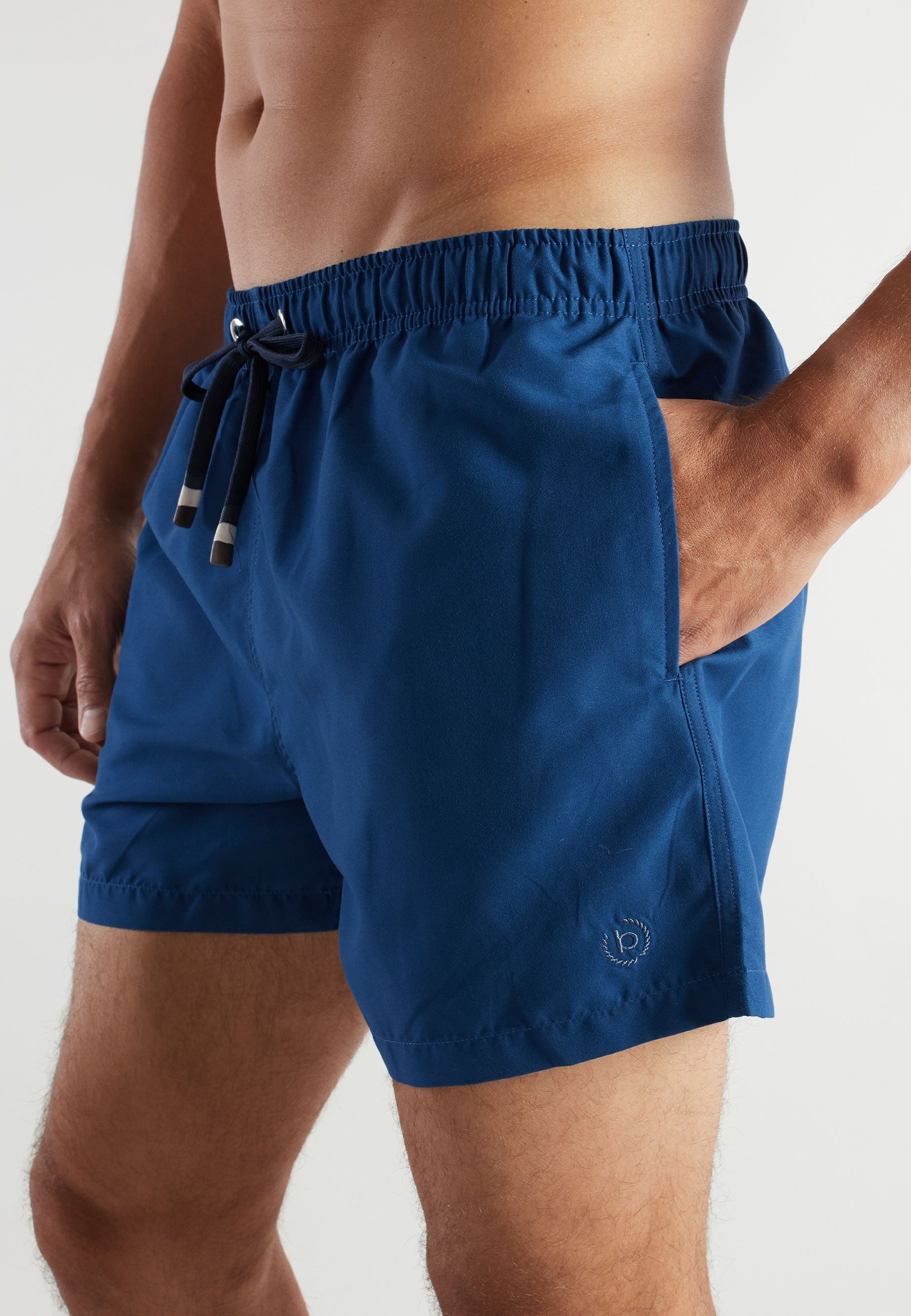 bugatti Badehose BUGATTI Herren Badeshorts blau uni (1-St) – Bild 4 von 4