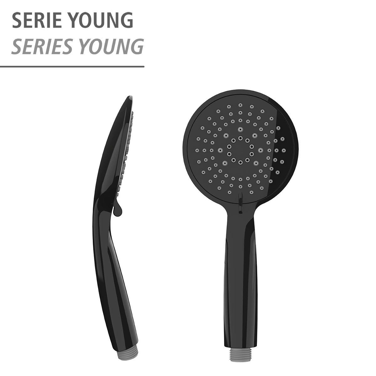 WENKO Handbrause Young, Schwarz, Ø 11 cm