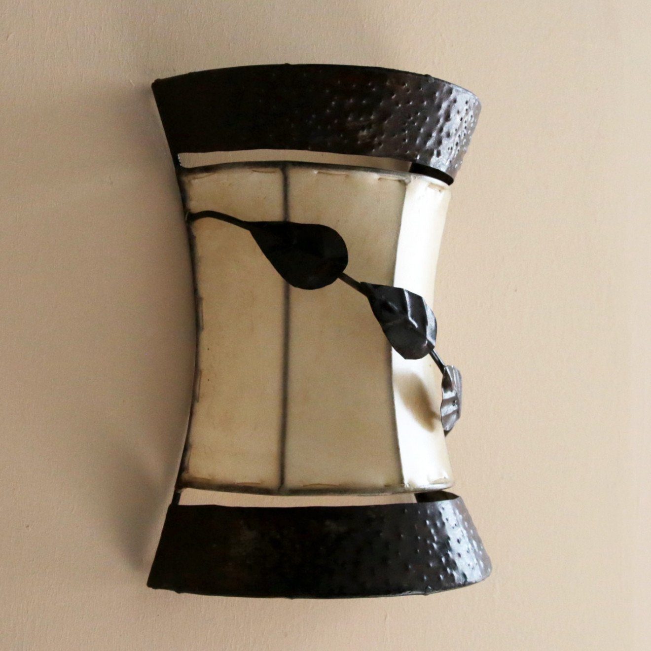 l-artisan Wandleuchte, Marokkanische Leder Natur Orientalische Wandschirm Wandlampe, WARDA