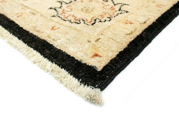 Wollteppich Ziegler Teppich handgeknüpft schwarz, morgenland, rechteckig, Höhe: 8 mm