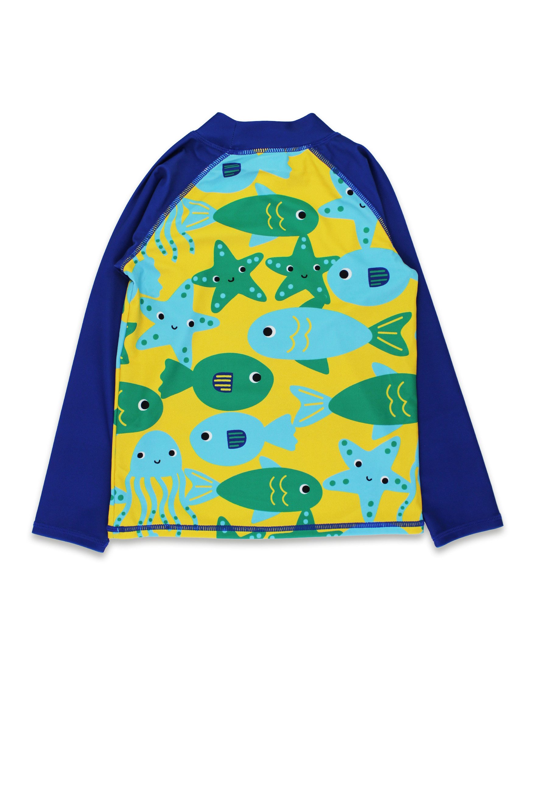 Toby Tiger Neopren Shirt Badeshirt langarm mit Fisch Print