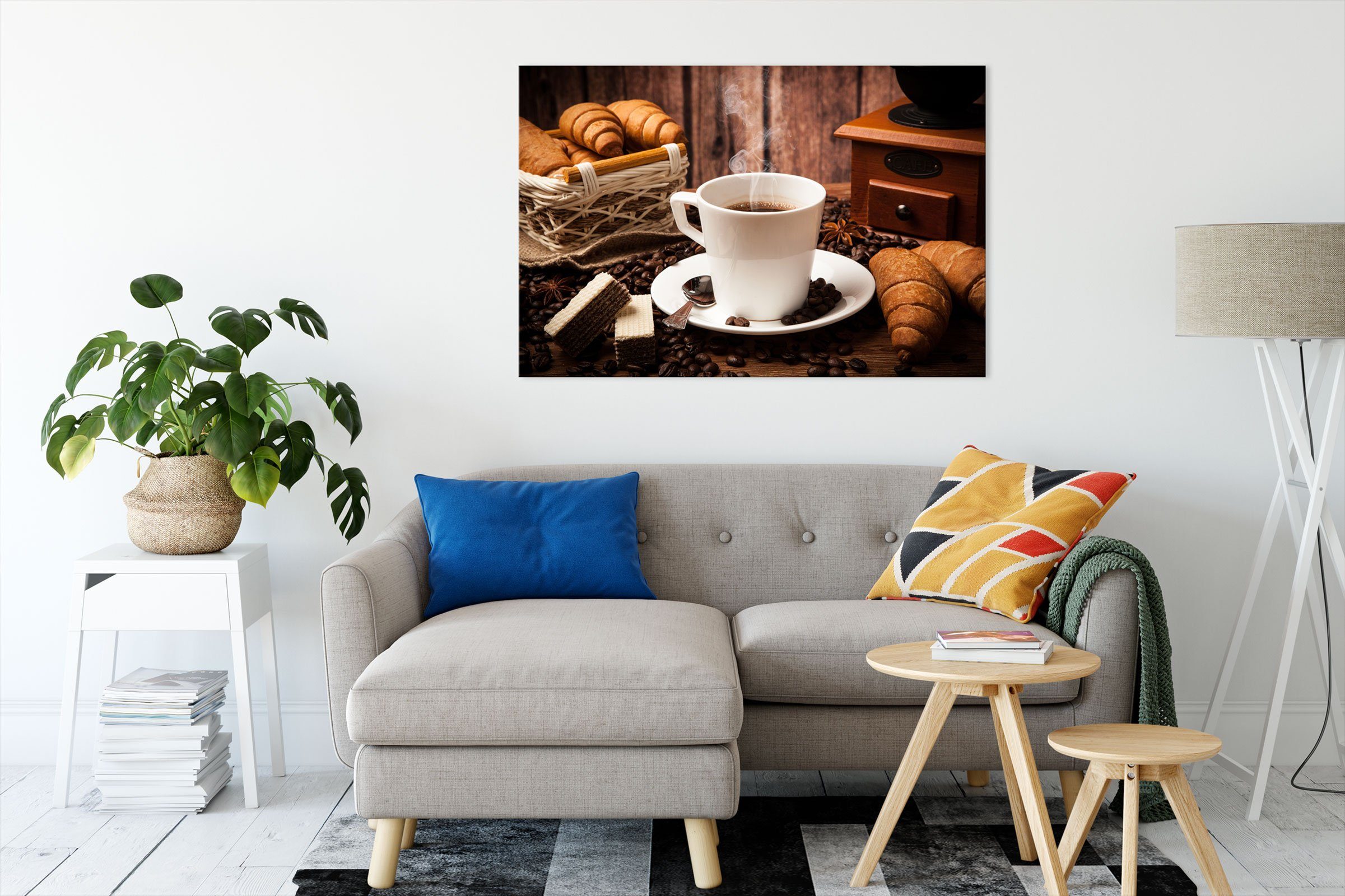 Pixxprint Leinwandbild heißer aufgebrühter Kaffee, heißer günstig online kaufen