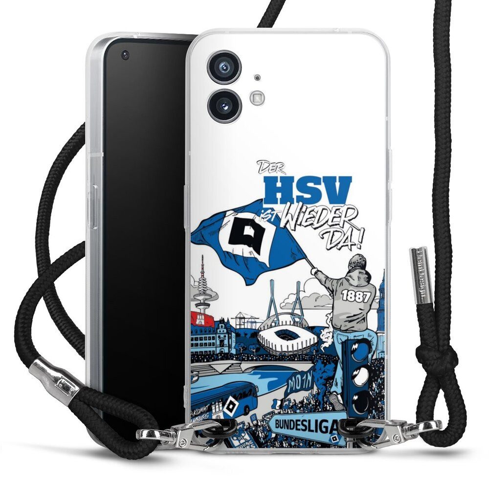 DeinDesign Handyhülle Hamburger SV Offizielles Lizenzprodukt Aufstieg, Nothing Phone 1 Handykette Hülle mit Band Case zum Umhängen