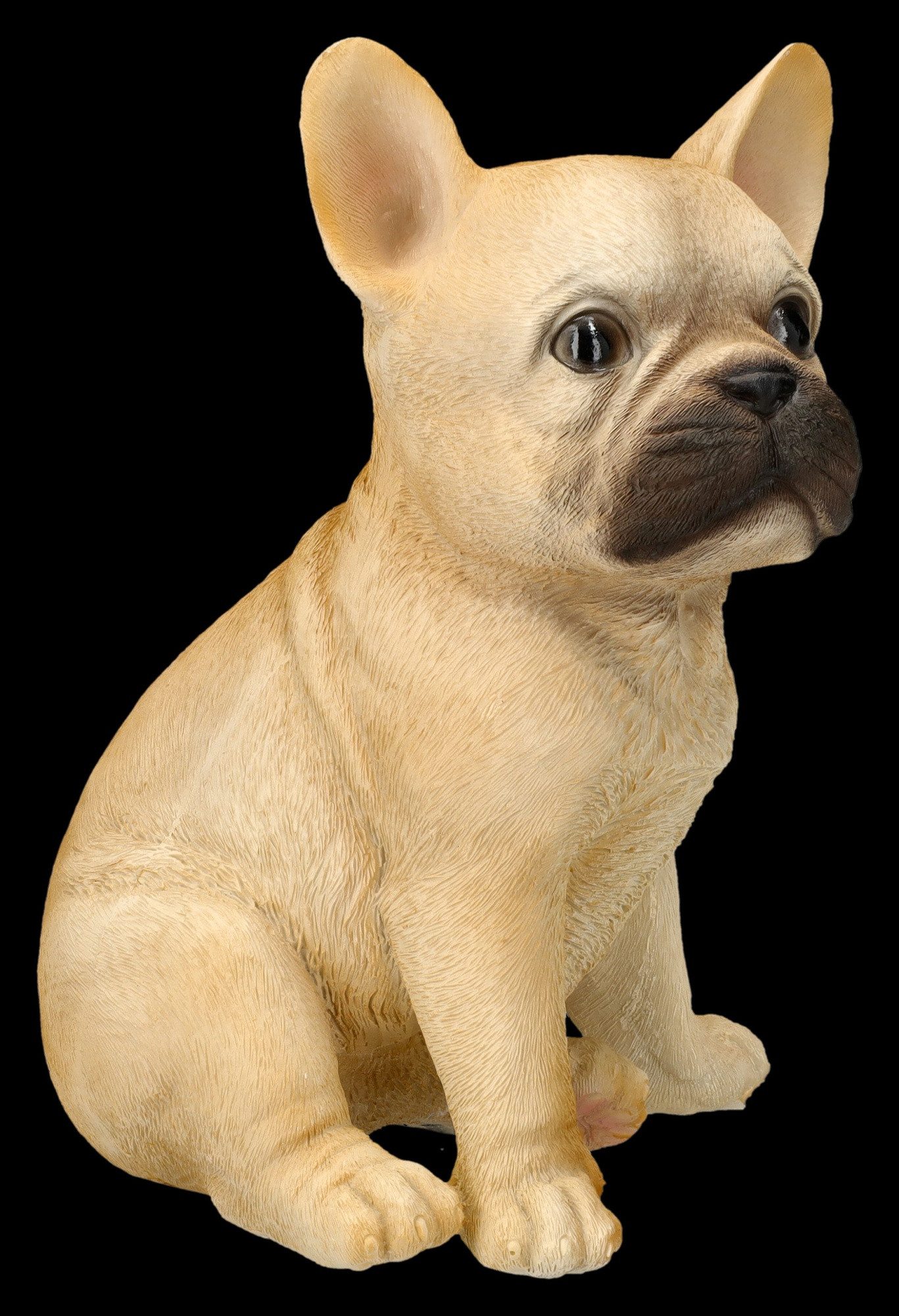 Figuren Shop GmbH Tierfigur Französische Bulldogge Figur – Hund Welpe Statue Dekofigur 19 cm Deko