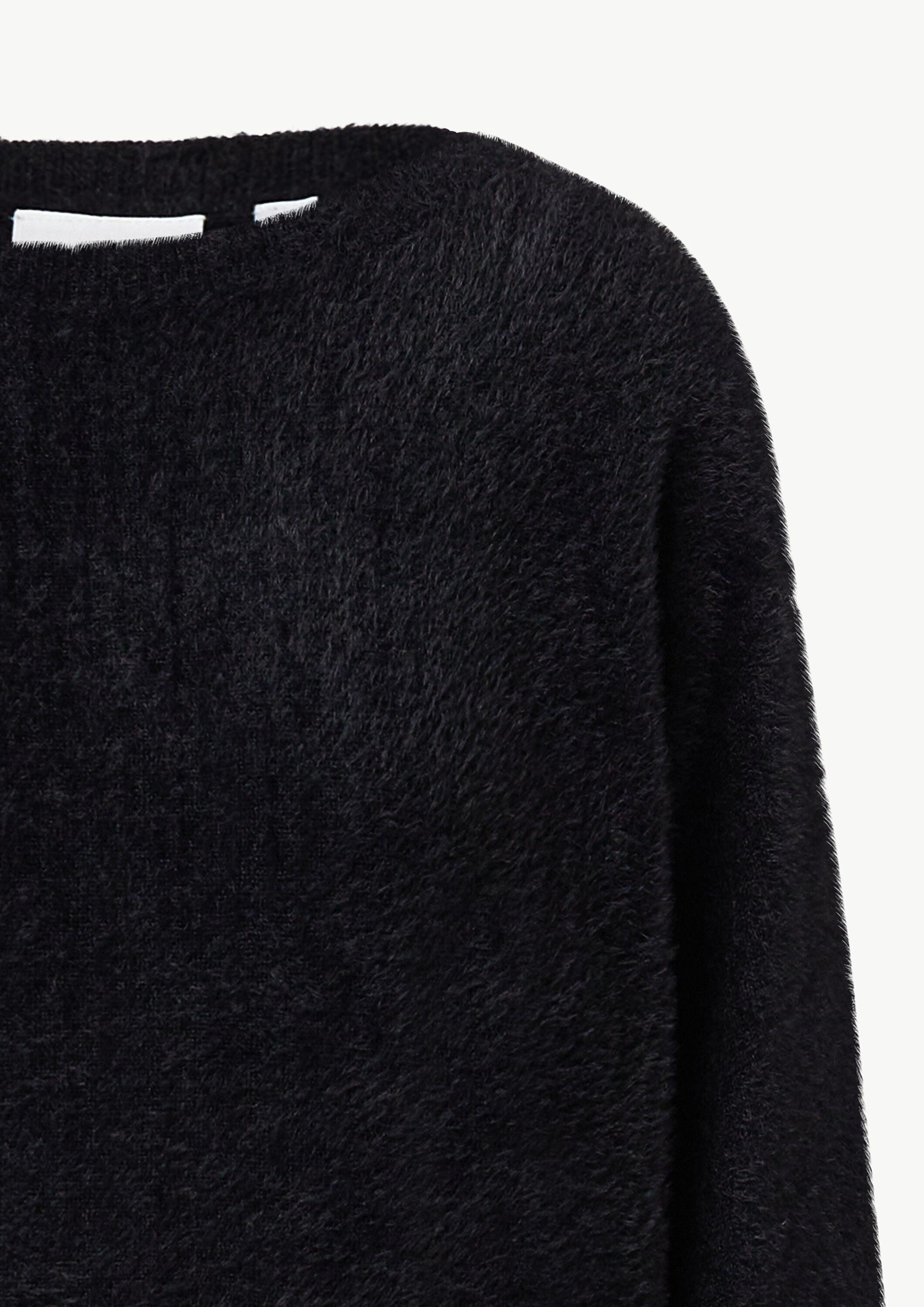 comma Longpullover Strickpullover Weicher Pullover mit Fledermausärmeln
