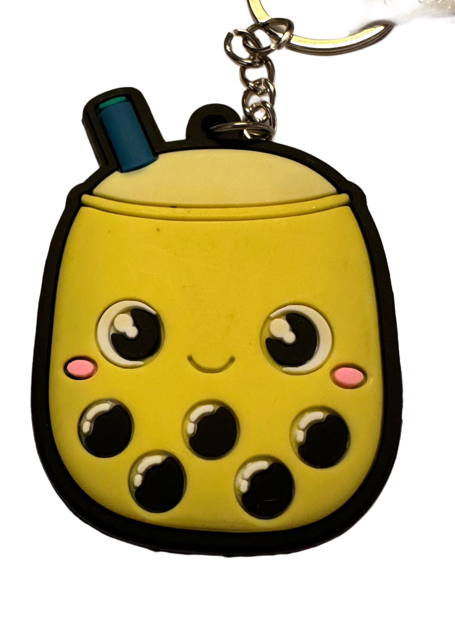 Schlüsselanhänger Schlüsselanhänger 6cm Kinder Mini Anhänger keychain Bubble Tea gelb