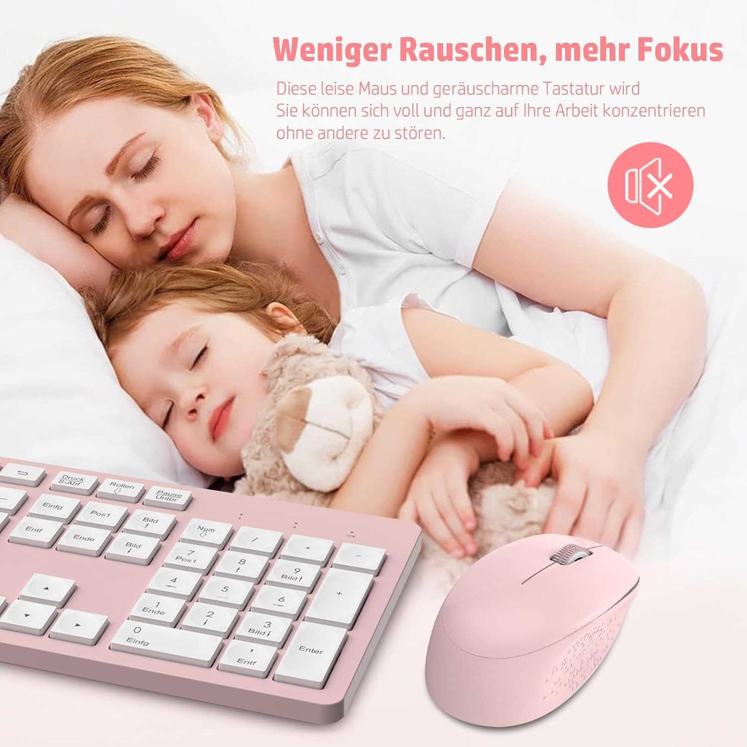 LeadsaiL Tastatur und Maus Set K786 ergonomische Tastatur