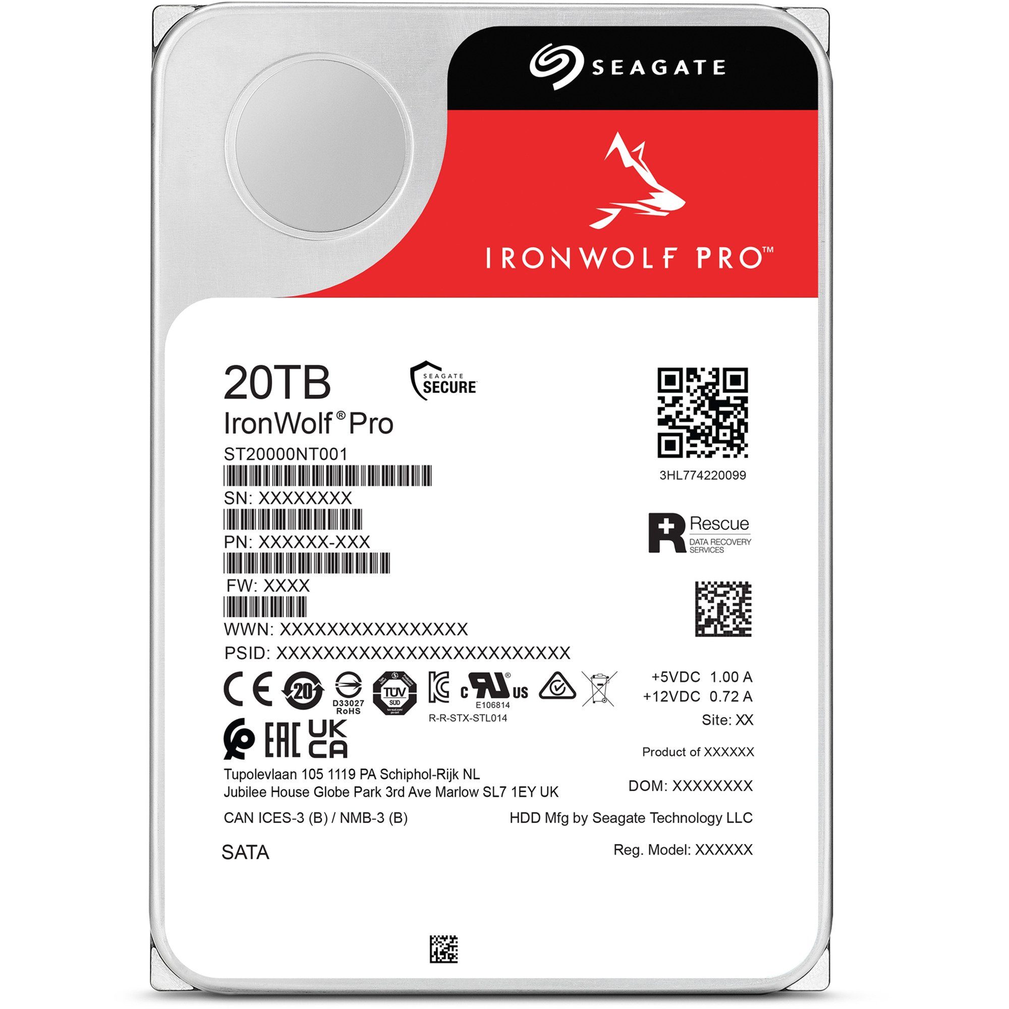 Seagate Seagate IronWolf Pro NAS 20 TB CMR, Festplatte, HDD-Festplatte (20 TB) 3.5"