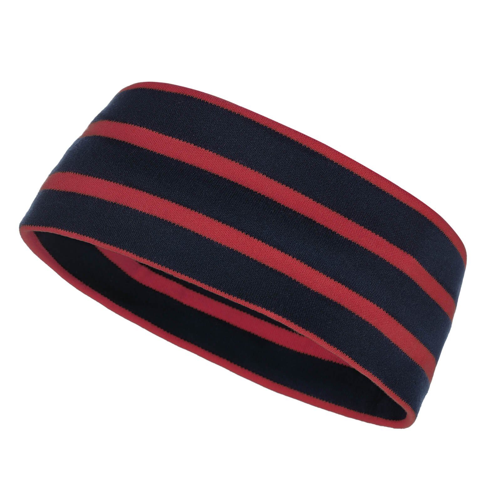 modAS Stirnband Unisex Kopfband Maritim für Kinder und Erwachsene zweilagig Baumwolle (13) blau / rot