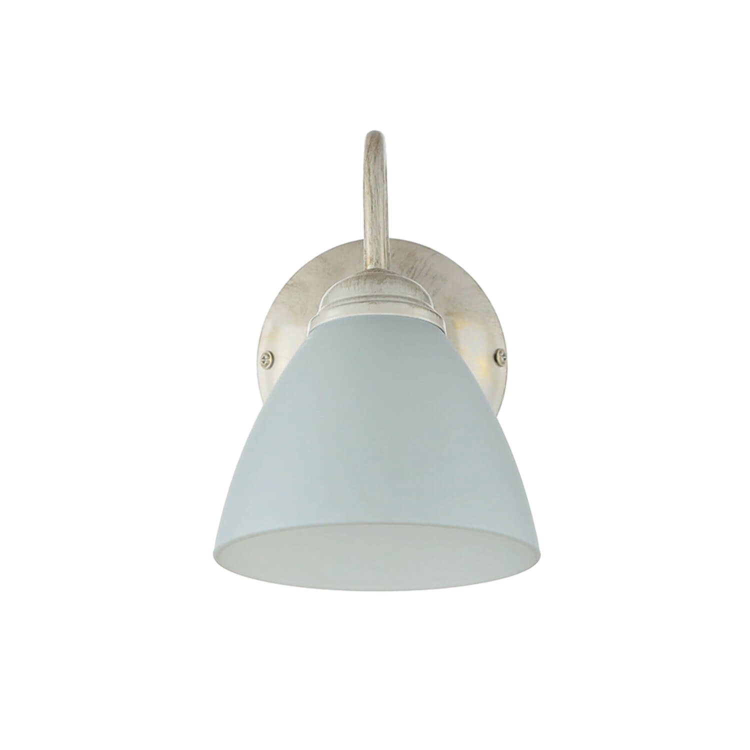 Licht-Erlebnisse Wandleuchte LIRLIN, ohne Leuchtmittel, Wandleuchte Shabby Weiß Metall Glas Wohnzimmer Schlafzimmer Lampe