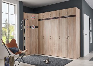 freiraum Mehrzweckschrank Multiraumkonzept (BxH: 80x185 cm) in EICHE SAEGERAU-NACHBILDUNG mit 2 Türen und 6 Einlegeböden