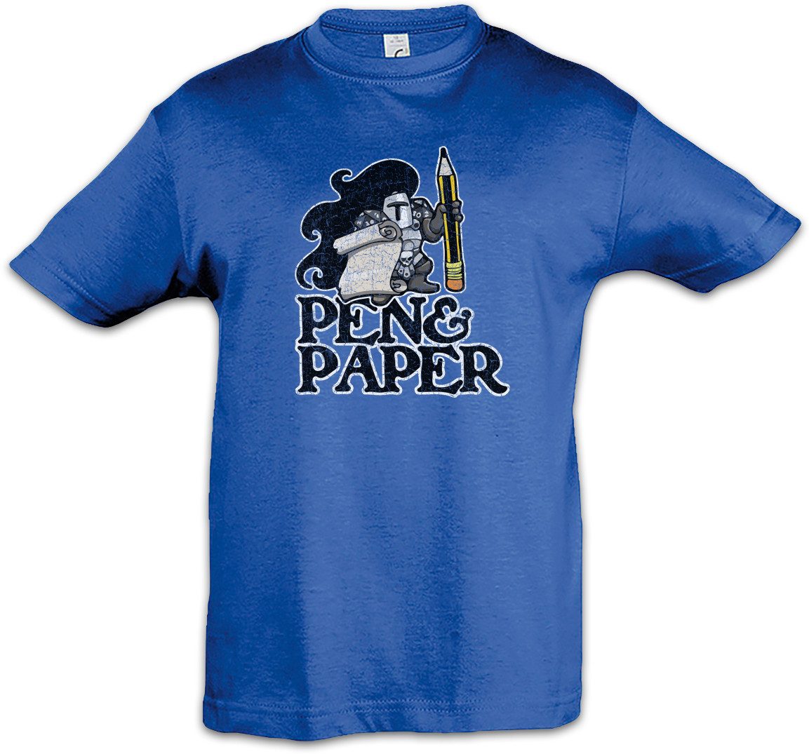 Print-Shirt Pen & Paper Kinder T-Shirt Dungeons Gamer Geek Nerd Dragons Roleplay