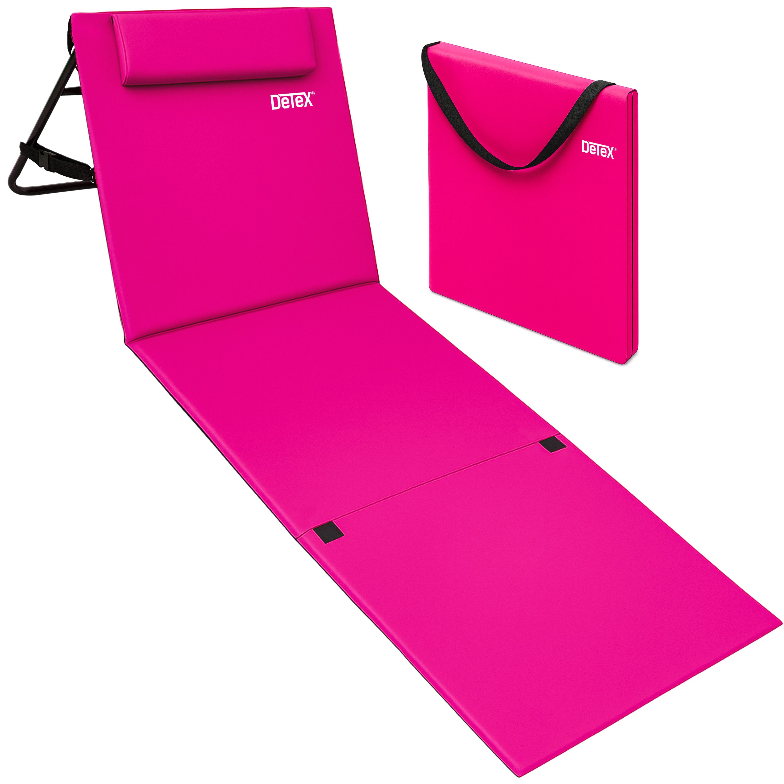 Detex Gartenliege, Rückenlehne Gepolstert Pink Tasche günstig online kaufen