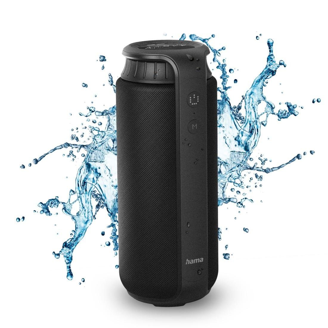 Hama Bluetooth®-Lautsprecher "Pipe 2.0", 24W Bluetooth-Lautsprecher (spritzwassergeschützt) schwarz | Lautsprecher