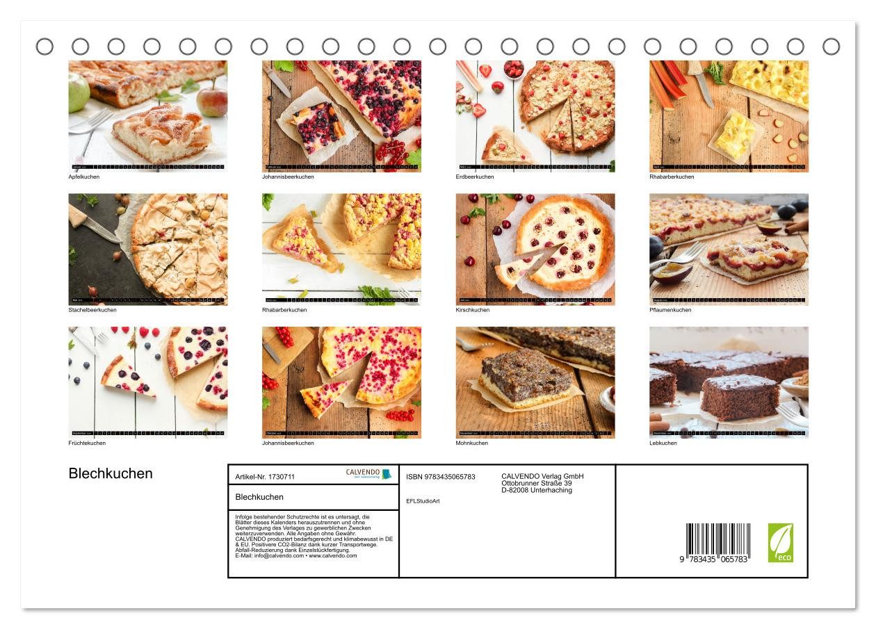 Thumbnail - CALVENDO Wandkalender Blechkuchen (Tischkalender 2025 DIN A5 quer), CALVENDO Monatskalender