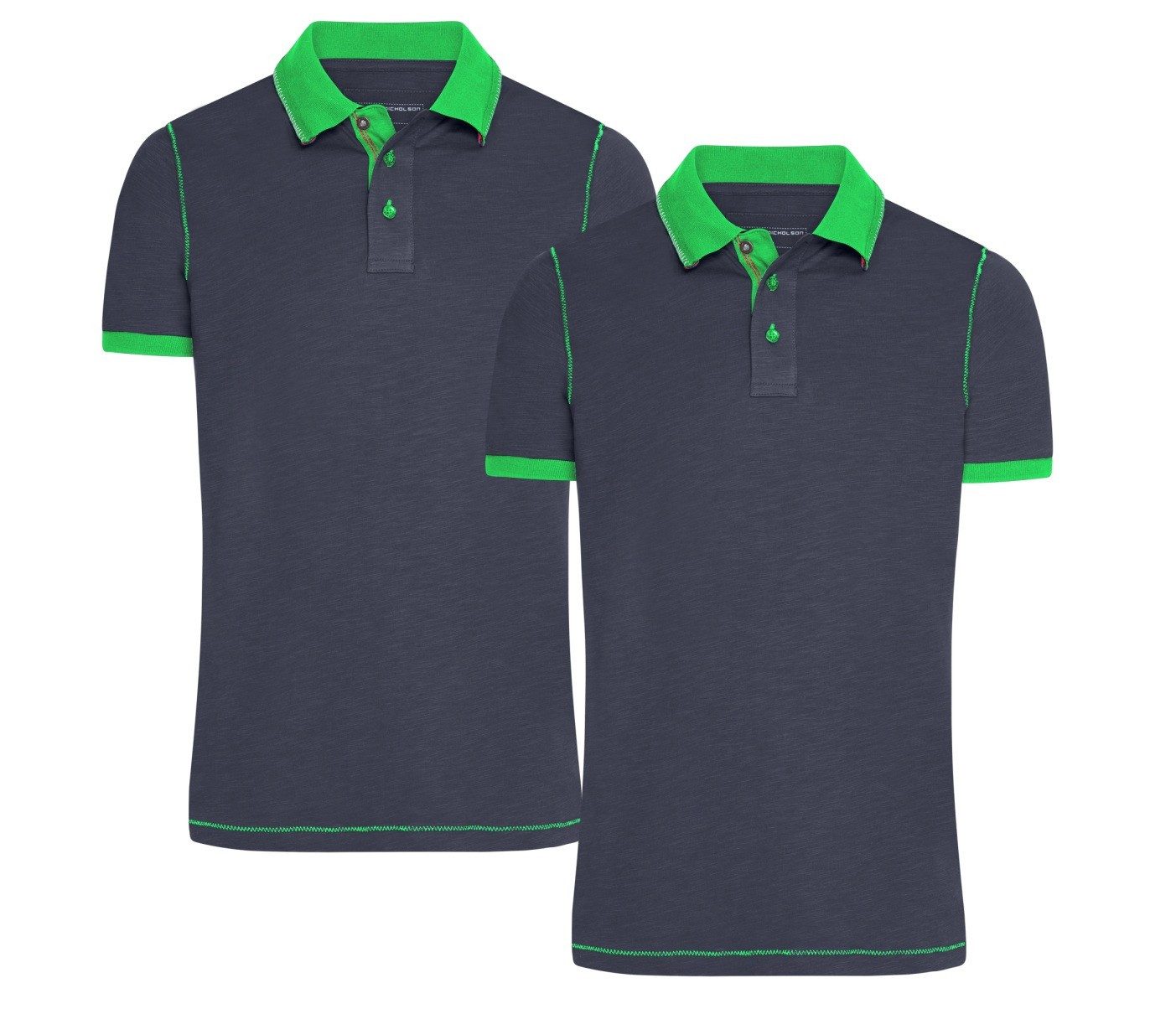James & Nicholson Poloshirt Doppelpack Herrenpolo in trendiger Slub Qualitä günstig online kaufen