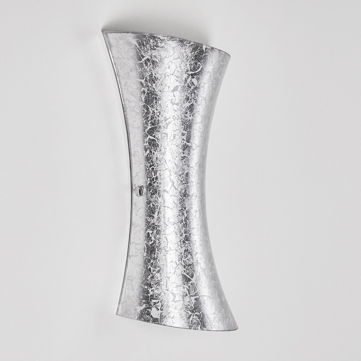 hofstein Lichteffekt Innen Silber, Up moderne mit in Metall/Glas Down-Effekt, Wandleuchte ohne 2xE14, mit Leuchtmittel, & aus »Aurighi« Wandlampe