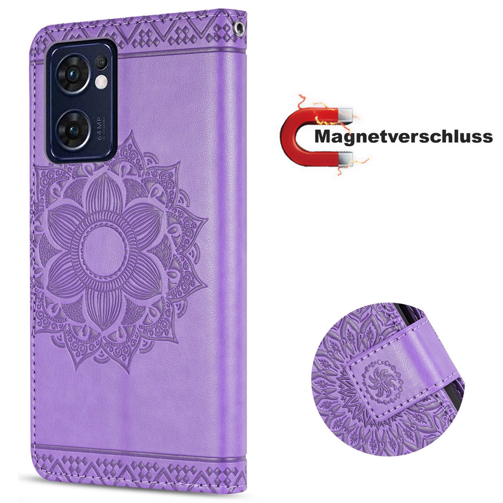 betterfon Handyhülle Handytasche für Oppo Find X5 Lite Klapphülle, Wallet Case mit Kartenfächern Magnetverschluss und weicher Innenhülle – Bild 5 von 5