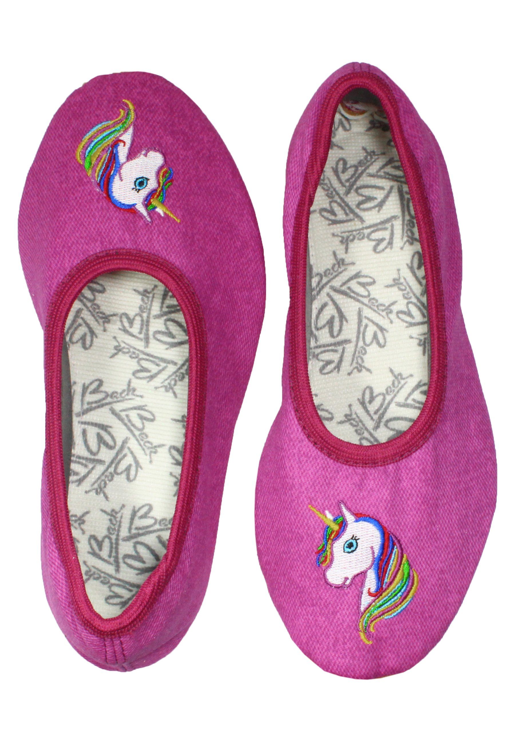 Schläppchen Einhorn Gymnastikschuh