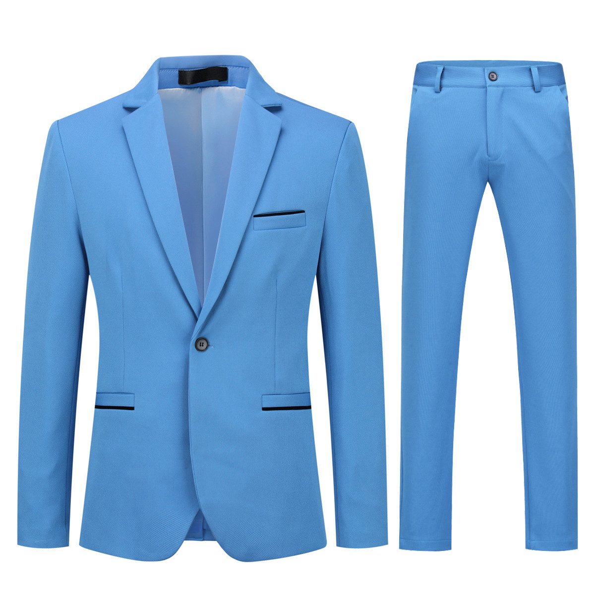 Herren Zweiteiliger Slim Fit Anzug – Tailliertes Sakko & Anzughose main image 1