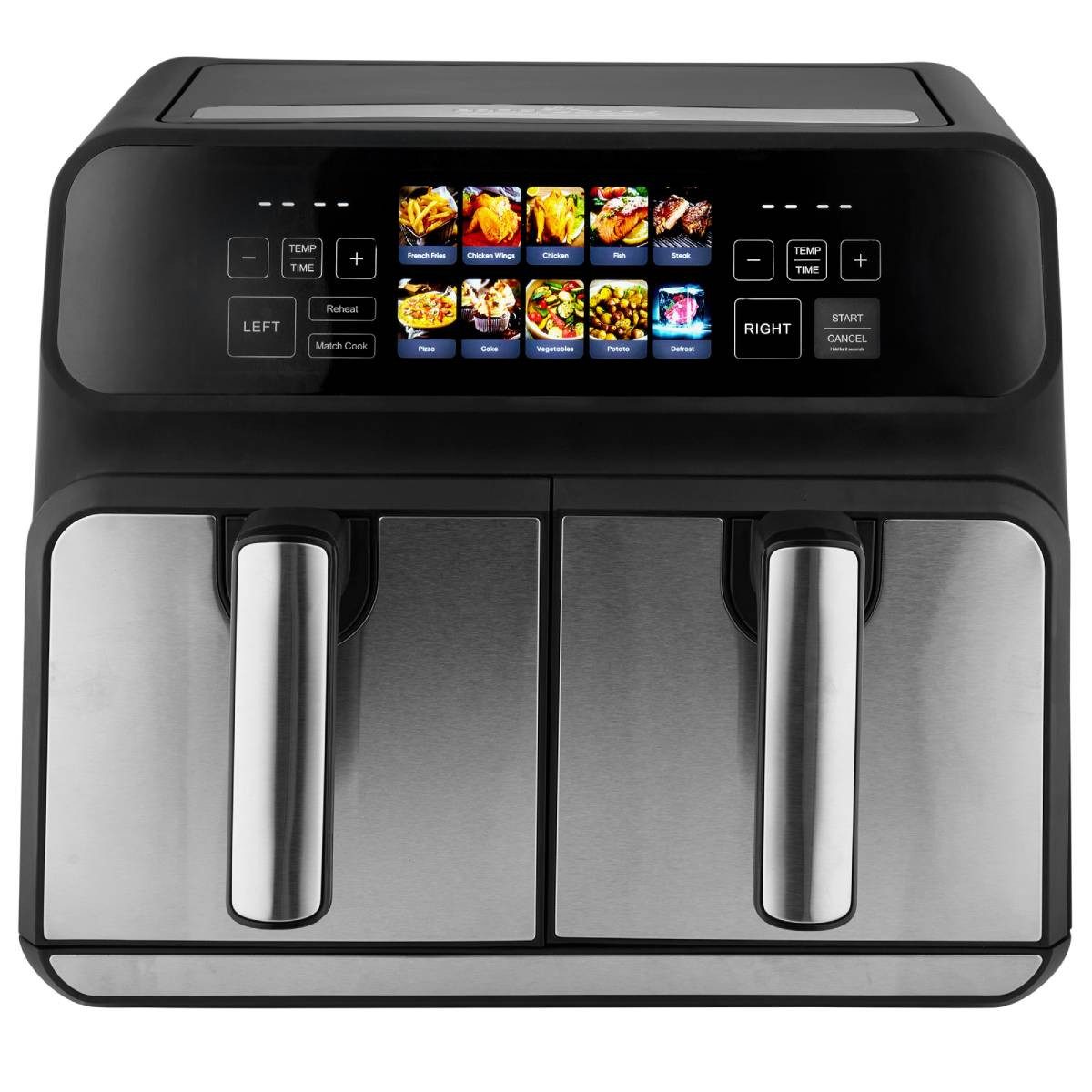 ProfiCook Heißluftfritteuse PC-FR 1287 H, Heißluftfritteuse 2 Kammern 8L, Öl- und fettfrei