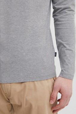 Casual Friday Longsleeve Langarm Oberteil mit Stehkragen THEO 5672 in Grau-2