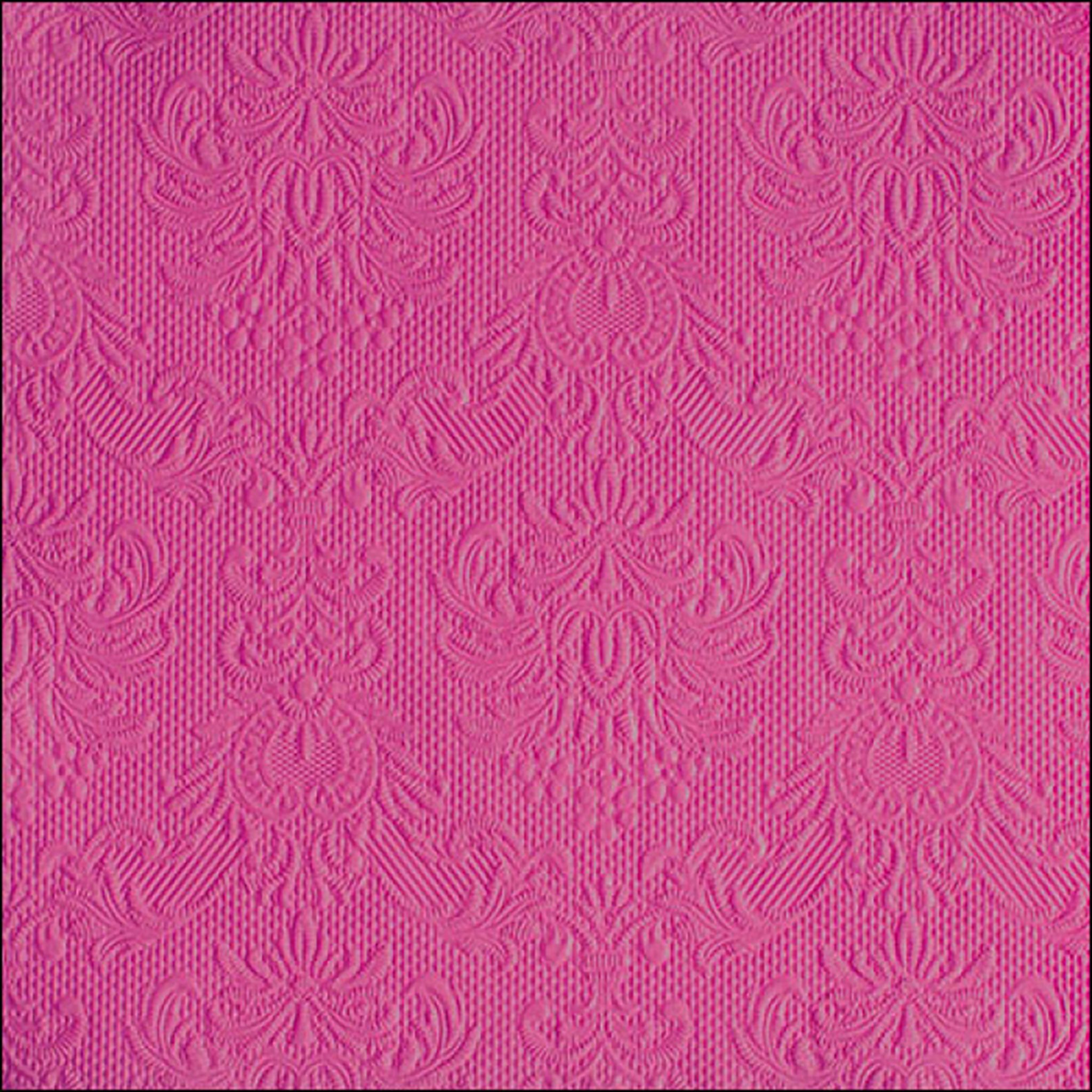 Ambiente Luxury Paper Products Papierserviette, Servietten Papier 33x33cm Elegance geprägt 15 Stück Pink
