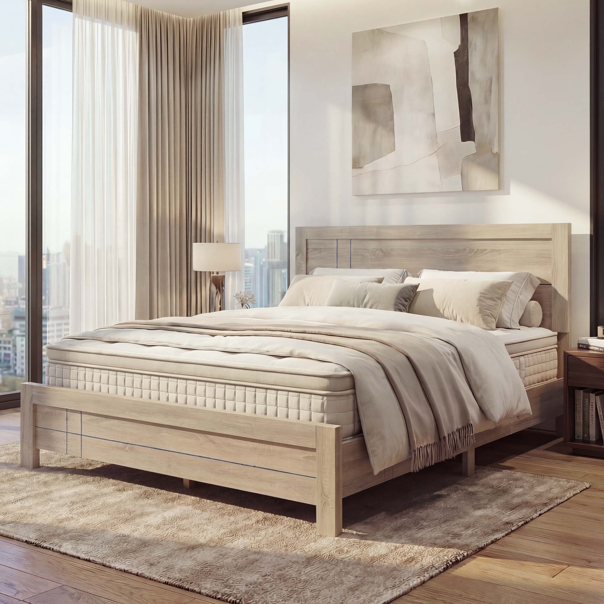 MCW Bettgestell MCW-P44-Q (1-tlg), Queen-Size: für Matratzen Größe 160x200 cm