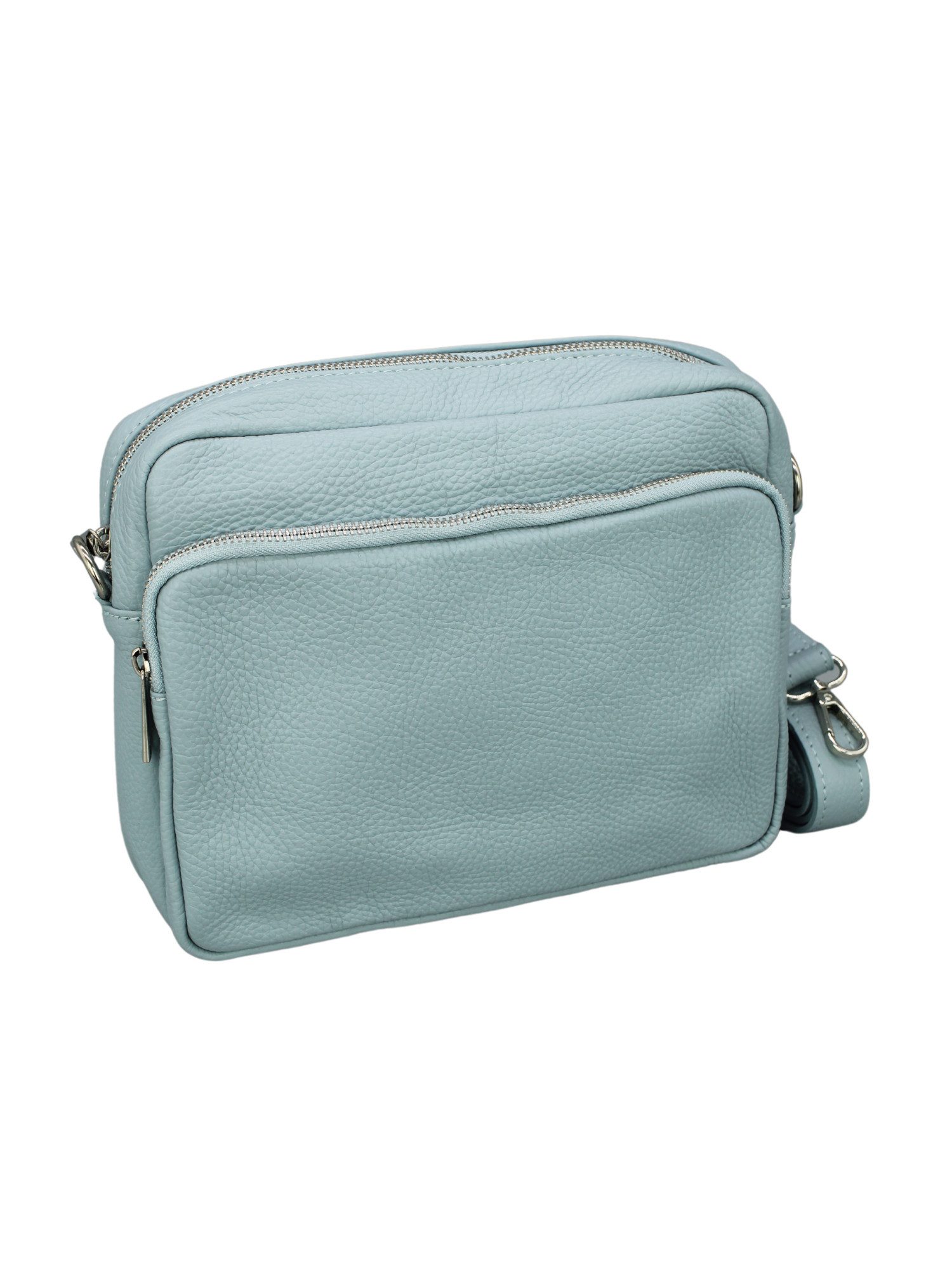 BRISE TASCHE Schultertasche Damen Umhängetasche aus echtem Leder, mit Reißverschlussfach